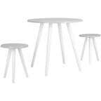 Whitman 3 Piece Dining Set - DNS1400A -Light Grey/White - Safavieh