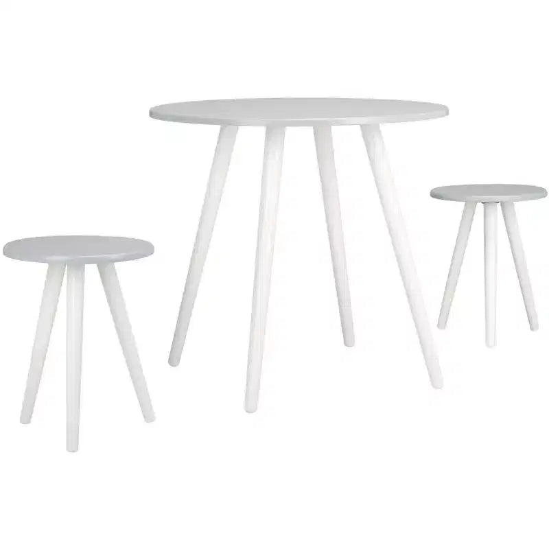 Whitman 3 Piece Dining Set - DNS1400A -Light Grey/White - Safavieh