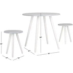 Whitman 3 Piece Dining Set - DNS1400A -Light Grey/White - Safavieh