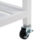 Kiko 2 Drawer 2 Shelf Kitchen Cart - KCH8704 - White/Natural - Safavieh