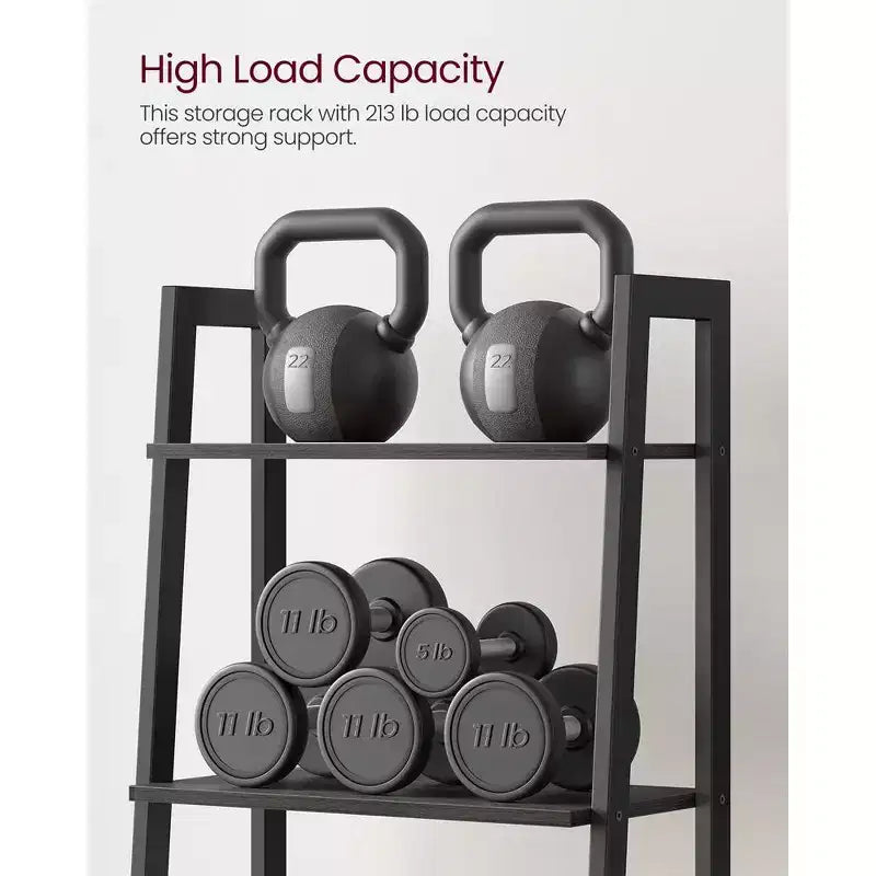 VASAGLE 4-Tier Ladder Shelf Bookshelf Bookcase Furniture Storage Rack Shelves