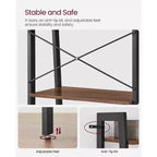 VASAGLE 4-Tier Ladder Shelf Bookshelf Bookcase Furniture Storage Rack Shelves