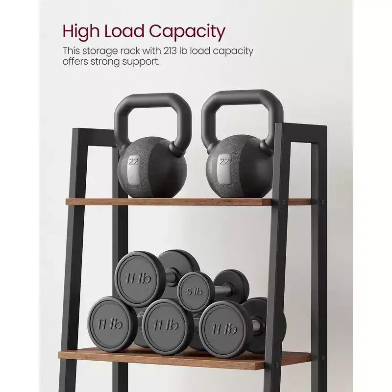 VASAGLE 4-Tier Ladder Shelf Bookshelf Bookcase Furniture Storage Rack Shelves