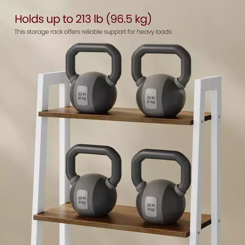 VASAGLE 4-Tier Ladder Shelf Bookshelf Bookcase Furniture Storage Rack Shelves