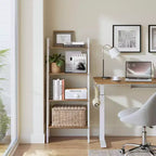 VASAGLE 4-Tier Ladder Shelf Bookshelf Bookcase Furniture Storage Rack Shelves