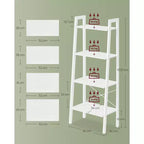 VASAGLE 4-Tier Ladder Shelf Bookshelf Bookcase Furniture Storage Rack Shelves