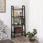 VASAGLE 4-Tier Ladder Shelf Bookshelf Bookcase Furniture Storage Rack Shelves
