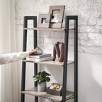 VASAGLE 4-Tier Ladder Shelf Bookshelf Bookcase Furniture Storage Rack Shelves