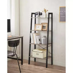 VASAGLE 4-Tier Ladder Shelf Bookshelf Bookcase Furniture Storage Rack Shelves