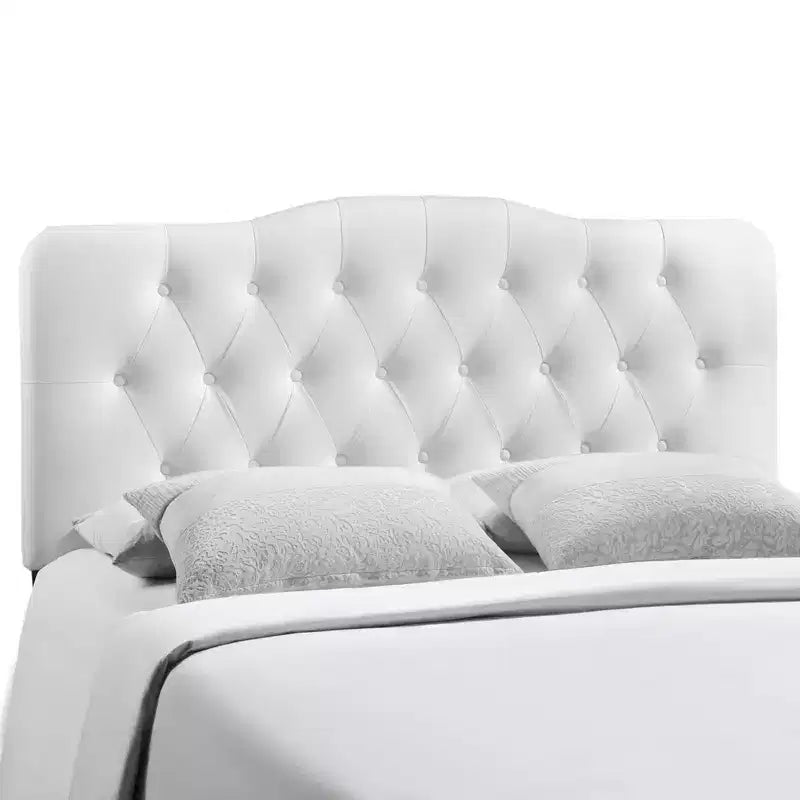 Annabel Upholstered Vinyl Headboard White - Modway