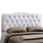 Annabel Upholstered Vinyl Headboard White - Modway