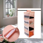 Unique Bargains 2-Shelf Closet Hanging Organizer with Magic Tapes