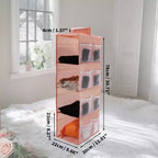 Unique Bargains 2-Shelf Closet Hanging Organizer with Magic Tapes