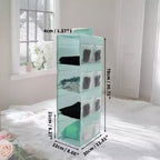 Unique Bargains 2-Shelf Closet Hanging Organizer with Magic Tapes