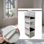 Unique Bargains 2-Shelf Closet Hanging Organizer with Magic Tapes