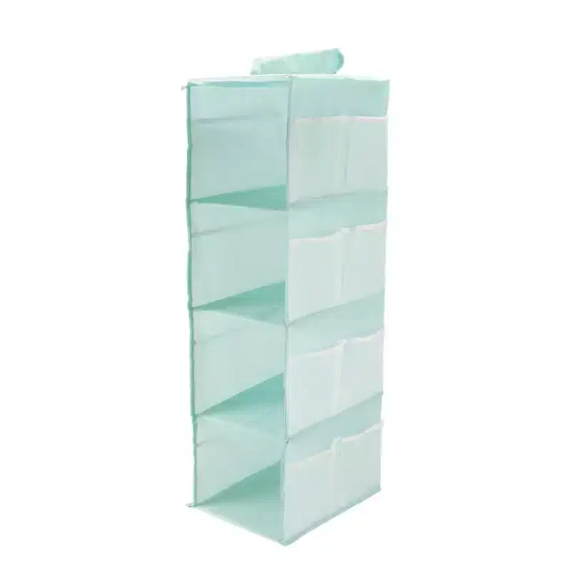 Unique Bargains 2-Shelf Closet Hanging Organizer with Magic Tapes