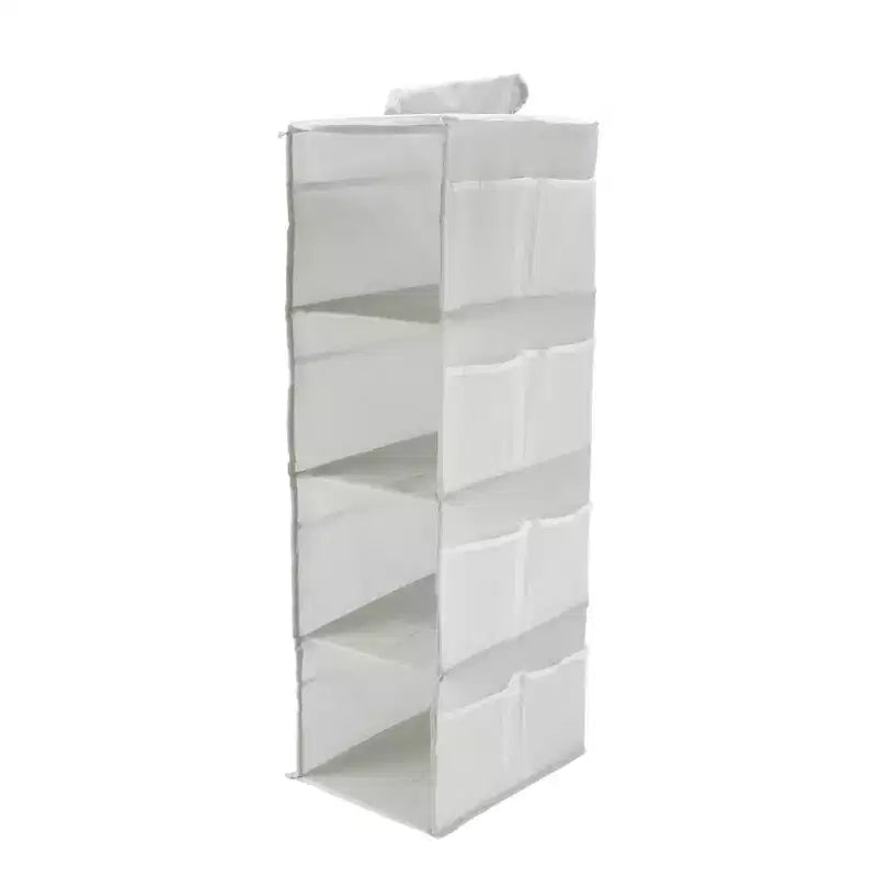 Unique Bargains 2-Shelf Closet Hanging Organizer with Magic Tapes