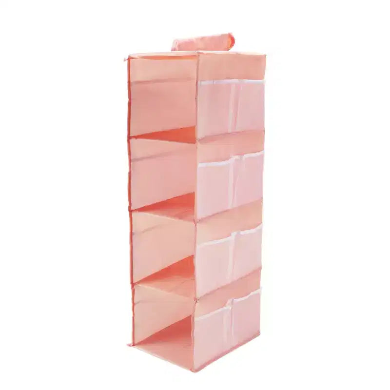 Unique Bargains 2-Shelf Closet Hanging Organizer with Magic Tapes