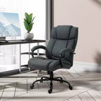 Vinsetto High Back Big and Tall Executive Office Chair 485lbs with Wide Seat Computer Desk Chair with Linen Fabric Swivel Wheels