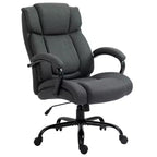 Vinsetto High Back Big and Tall Executive Office Chair 485lbs with Wide Seat Computer Desk Chair with Linen Fabric Swivel Wheels