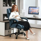 Vinsetto High Back Big and Tall Executive Office Chair 485lbs with Wide Seat Computer Desk Chair with Linen Fabric Swivel Wheels