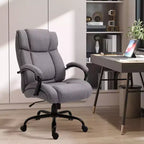 Vinsetto High Back Big and Tall Executive Office Chair 485lbs with Wide Seat Computer Desk Chair with Linen Fabric Swivel Wheels