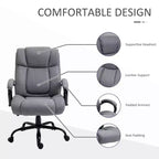 Vinsetto High Back Big and Tall Executive Office Chair 485lbs with Wide Seat Computer Desk Chair with Linen Fabric Swivel Wheels
