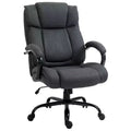 Vinsetto High Back Big and Tall Executive Office Chair 485lbs with Wide Seat Computer Desk Chair with Linen Fabric Swivel Wheels