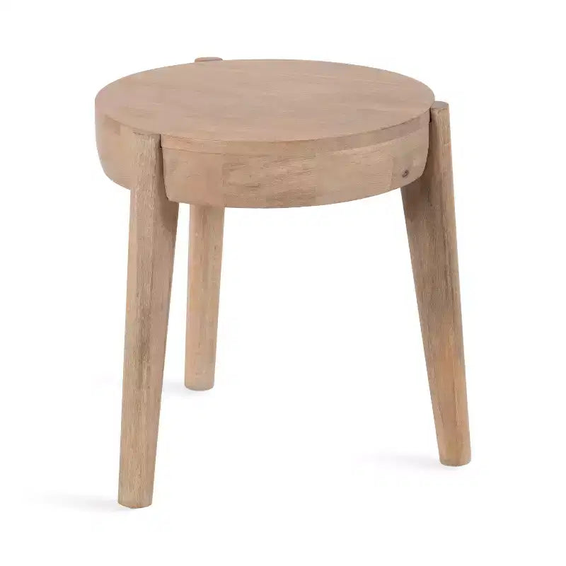 Kate and Laurel Vola Wood Side Table, 17x17x18, Natural