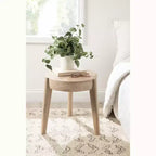 Kate and Laurel Vola Wood Side Table, 17x17x18, Natural