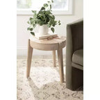 Kate and Laurel Vola Wood Side Table, 17x17x18, Natural