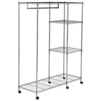 Betsy Adjustable Garment Rack (Optional Casters/Wheels) - HAC1008 - Chrome - Safavieh