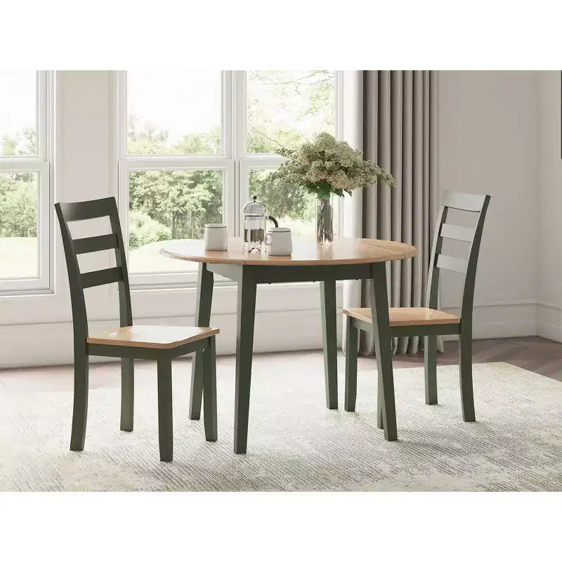 Signature Design by Ashley Gesthaven 2 Drop Leaf Dining Table, Green