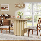Lantine 43.3 Farmhouse Round Dining Table for 4