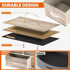 JIONJOY 5 - Drawer Dresser Fabric Dresser Storage Unit Side Table with Metal Frame