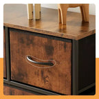 JIONJOY 5 - Drawer Dresser Fabric Dresser Storage Unit Side Table with Metal Frame