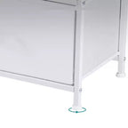 JIONJOY 5 - Drawer Dresser Fabric Dresser Storage Unit Side Table with Metal Frame