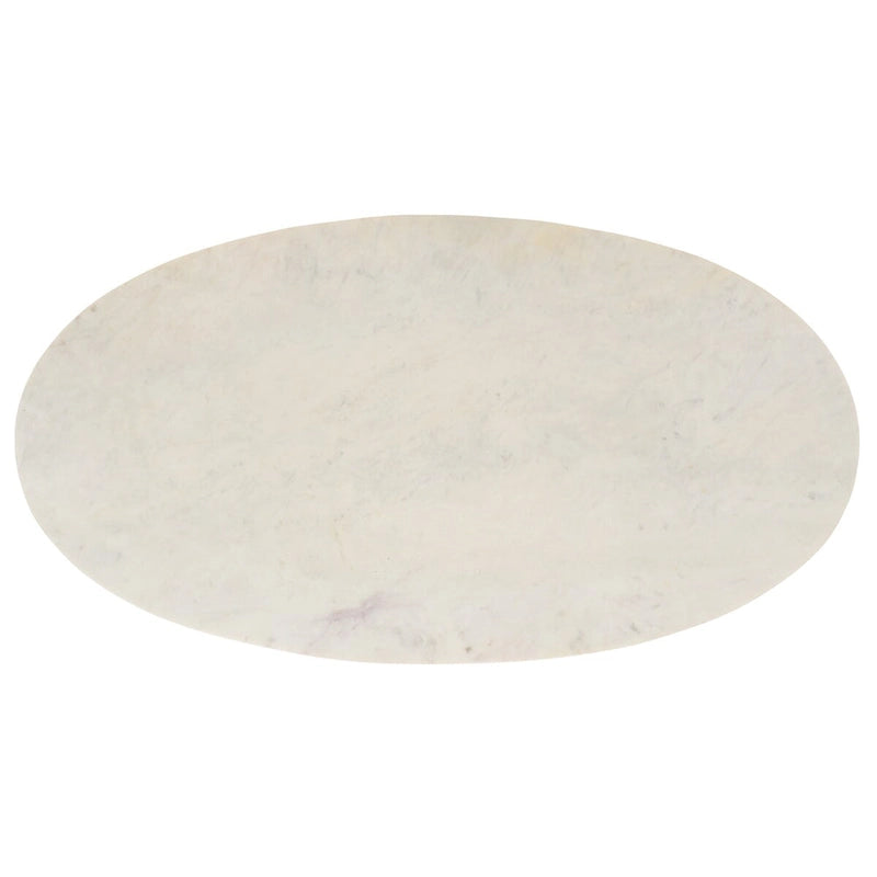 Tavolino da caffè Art Déco in marmo con cornice circolare aperta dorata, completamente assemblato, 99 cm L x 53 cm P x 46 cm A