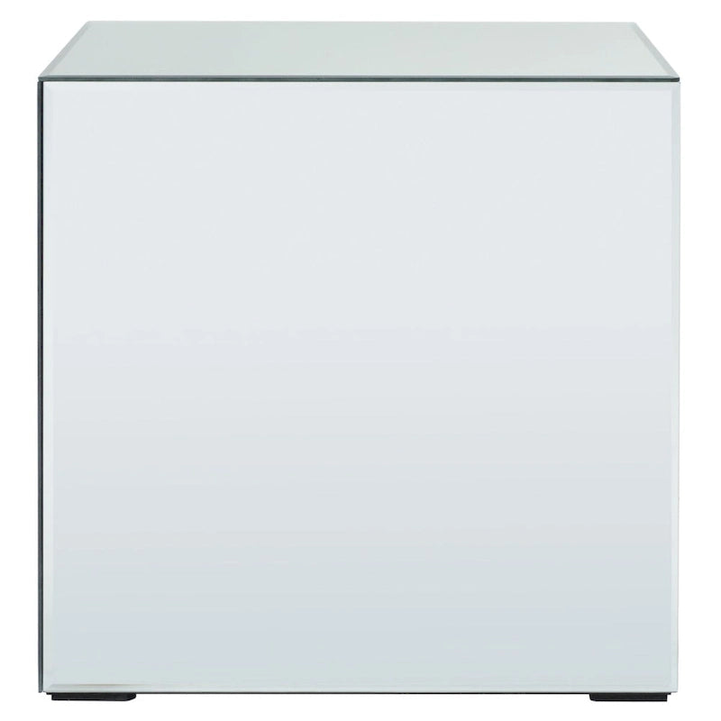 Tavolino d'appoggio con finitura a specchio, finitura completamente a specchio, 40,6 cm L x 40,6 cm P x 40,6 cm H, design salva-spazio