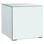Tavolino d'appoggio con finitura a specchio, finitura completamente a specchio, 40,6 cm L x 40,6 cm P x 40,6 cm H, design salva-spazio
