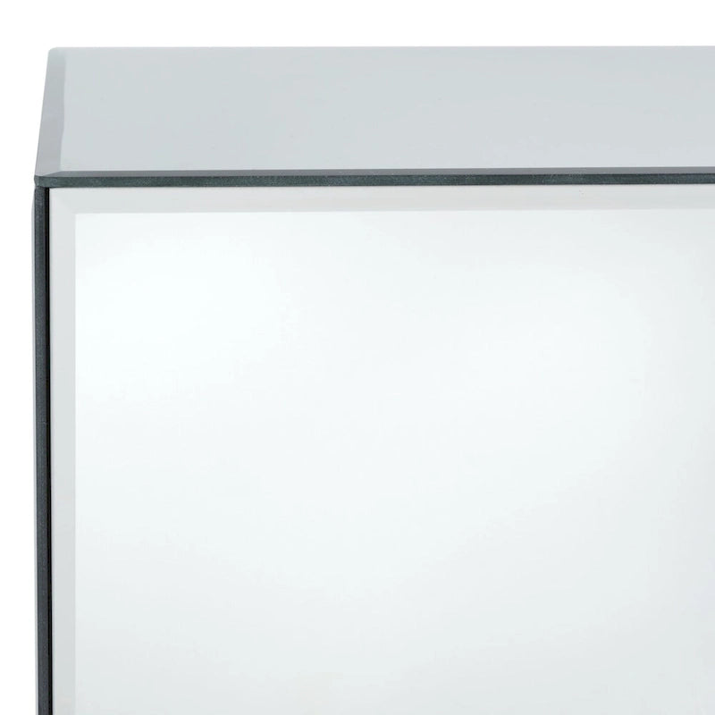 Tavolino d'appoggio con finitura a specchio, finitura completamente a specchio, 40,6 cm L x 40,6 cm P x 40,6 cm H, design salva-spazio