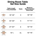 Dovelina Round Dining Table Mid-Century Dining Room Table with Designer Table Base
