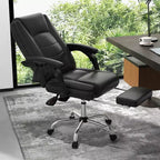 Costway Massage Adjustable Executive Chair 400 LBS Big & Tall Office Chair Black