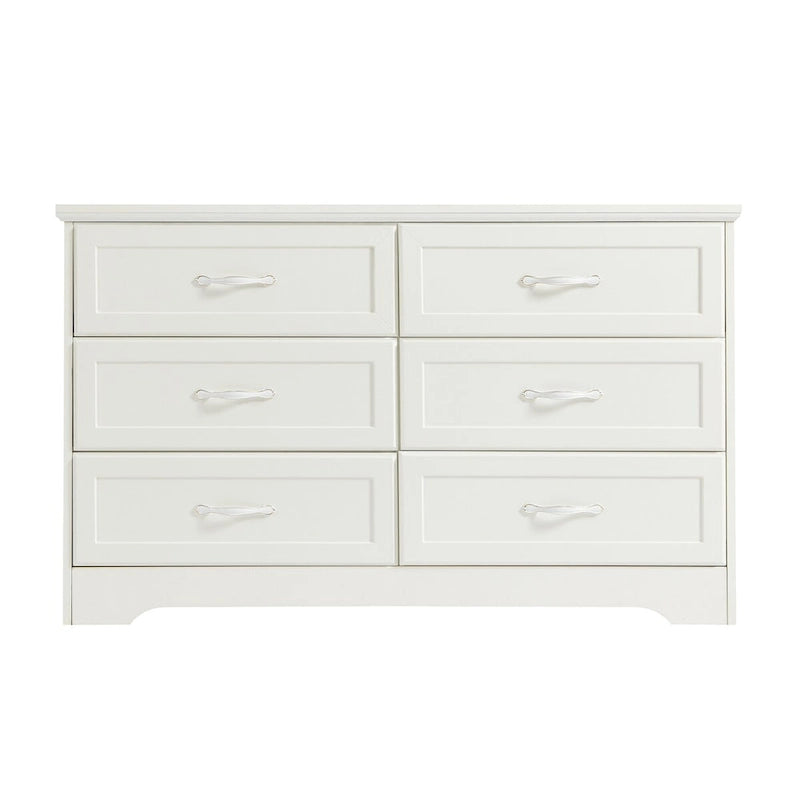 Comodino moderno con 3 cassetti e cassettiera con 6 cassetti, organizer per vestiti - Maniglie in metallo, 47,6L x 15,7W x 28,9H