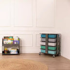 ECR4Kids 20-Compartment Mobile Storage Tower and 20 Cubby Bins, 5x4, Kids Furniture