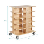 ECR4Kids 20-Compartment Mobile Storage Tower and 20 Cubby Bins, 5x4, Kids Furniture
