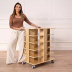 ECR4Kids 20-Compartment Mobile Storage Tower and 20 Cubby Bins, 5x4, Kids Furniture