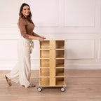 ECR4Kids 20-Compartment Mobile Storage Tower and 20 Cubby Bins, 5x4, Kids Furniture