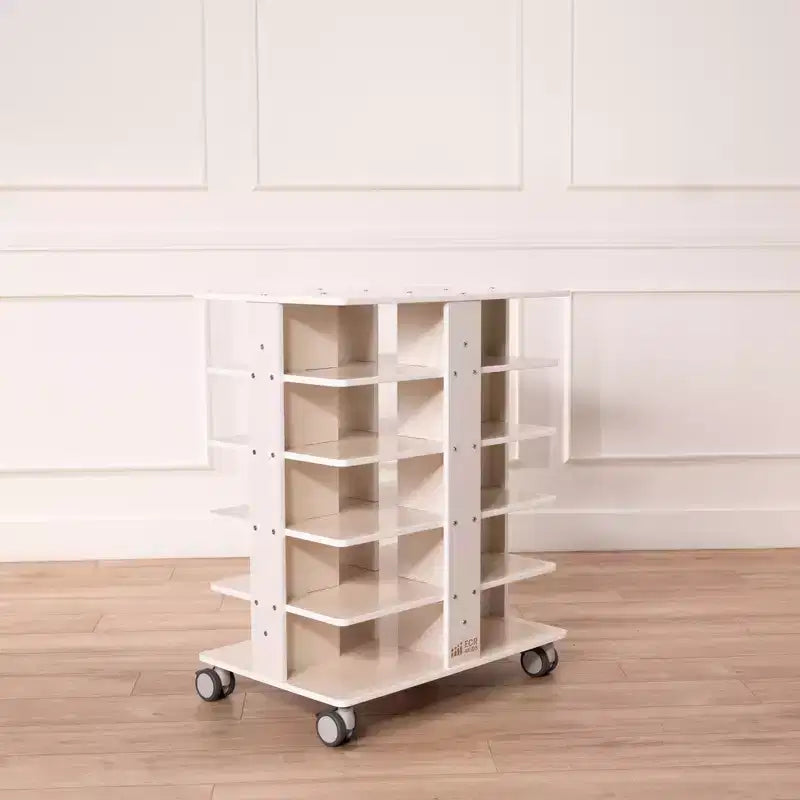 ECR4Kids 20-Compartment Mobile Storage Tower and 20 Cubby Bins, 5x4, Kids Furniture