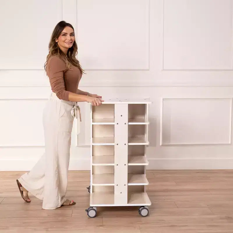 ECR4Kids 20-Compartment Mobile Storage Tower and 20 Cubby Bins, 5x4, Kids Furniture